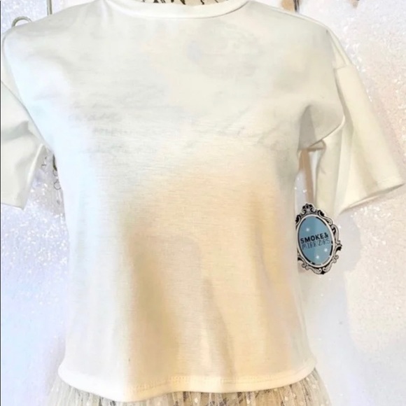 NWT Off White Smoke & Mirror lace Tee Dress - Picture 3 of 4